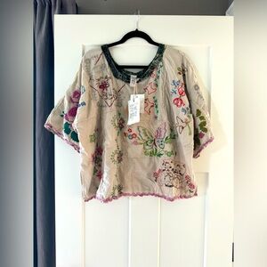 Magnolia Pearl Embroidery Matilda Top